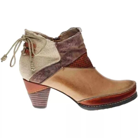 Corkys Elite Cashew Womens Leather Ankle Bootie -- Cognac, Size 10M NEW - Picture 2 of 6